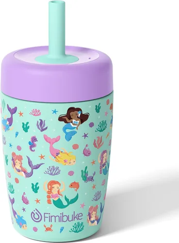 Miniatura 13 de Fimibuke Vasos para niños y niños pequeños, a prueba de derrames, 12 onzas, con aislamiento Capybara, vaso de paja para niños pequeños, botella