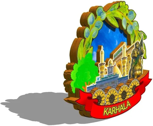 Miniatura 2 de Imán de Irak Karhala para nevera, hitos de madera 3D, recuerdos coleccionables, decoración hecha a mano -654