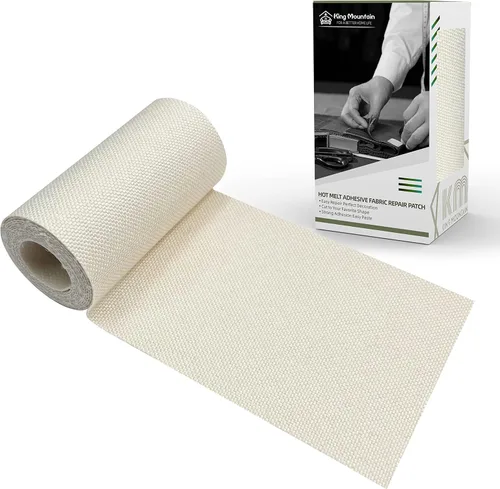 Miniatura 47 de KING MOUNTAIN Parche de lona para planchar, 3"×60", parche de reparación de tela de algodón 100% impermeable, utilizado para varios sofás, tiendas
