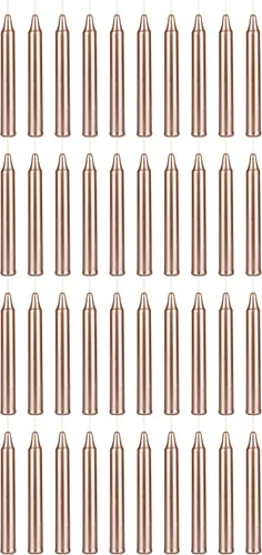 Miniatura 21 de MEGA CANDLES 20 piezas de velas cónicas mini sin perfume amarillas exquisitas, 10 cm de alto x 1 cm de diámetro, Campanas Mágicas, Encantamiento