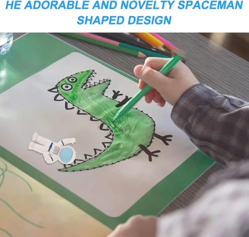 Miniatura 8 de NUOBESTY 24 piezas de borradores de astronauta con temática espacial para premios de aula, suministros escolares para niños