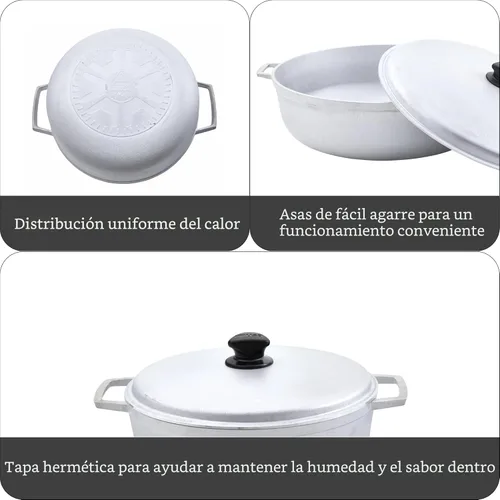 Miniatura 3 de IMUSA USA GAU-80560 - Mini caldero colombiano tradicional (horno holandés) para cocinar y servir, con capacidad para 0.7 qt.