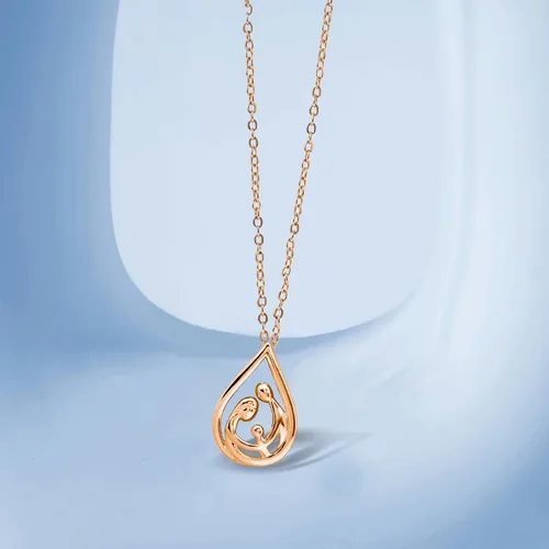 Miniatura 11 de Jewelili - Collar con colgante de plata de ley o oro rosa o amarillo sobre plata, cadena de eslabones de 18 pulgadas