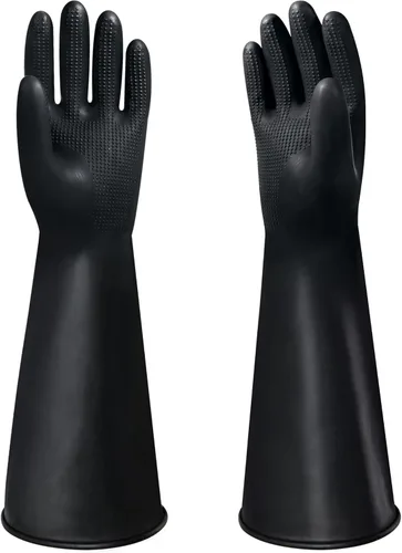 Miniatura 10 de Guante resistente a los productos químicos de 24 pulgadas, guantes de goma largos reutilizables y resistentes al agua, guantes de seguridad