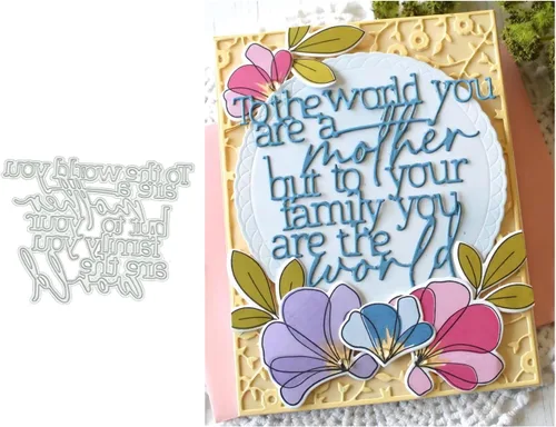 Troqueles de metal para madre para hacer tarjetas, plantillas de corte para álbumes de recortes, álbum de fotos, plantilla decorativa de papel para