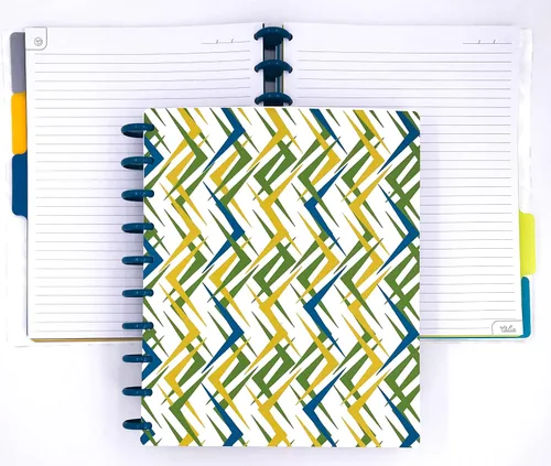 Miniatura 24 de Talia - Cuadernos de notas con tapas, planificador, personalizables, (Azul de Verano, Junior (5.5 pulgadas x 8.5 pulgadas)) Azul verano
