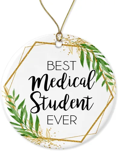 Adorno de Navidad para estudiantes de medicina, regalo de Navidad para estudiantes de medicina, el mejor estudiante de medicina del mundo, el mejor