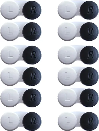 Miniatura 11 de Paquete de 12 fundas para lentes de contacto, caja de soporte para lentes de contacto, kit de almacenamiento en remojo
