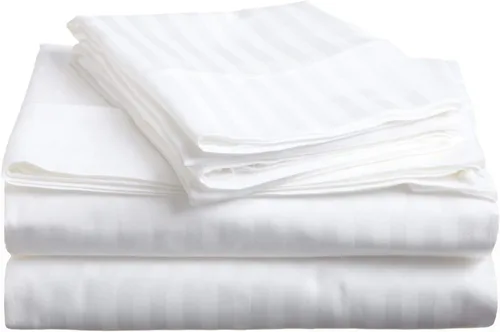 Miniatura 30 de Solid Style 550-TC Pima Juego de sábanas de algodón de 4 piezas se adapta a bolsillos de 45 a 20.9 in (1 ajustado, 1 plano, 2 fundas de almohada)
