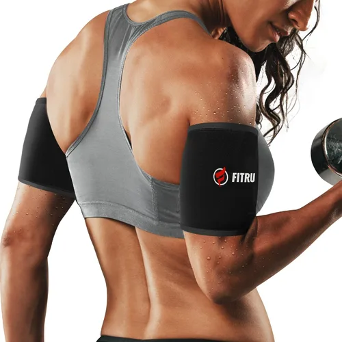 Fitru - Tonificadores de brazos prémium para hombres y mujeres | Envolturas de brazo de sauna para brazos flácidos que aumentan el calor y el sudor