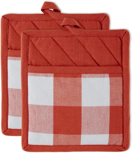 Miniatura 14 de DII Buffalo Check Kitchen Collection, juego de cocina clásico de granja, agarradera, blanco y negro, 2 piezas