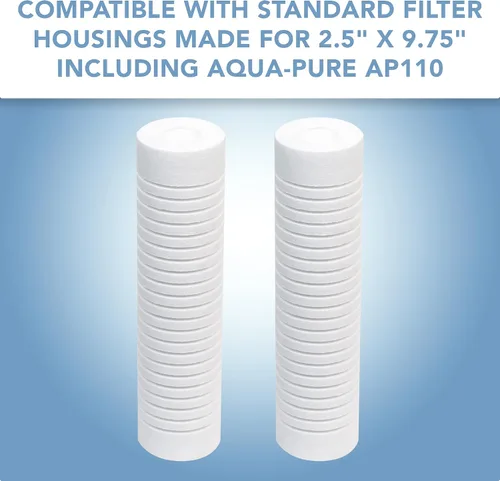 Miniatura 2 de CFS Cartuchos universales de filtro de agua de sedimentos finos/normales compatibles con los modelos AP110 y AO-WH-PREV-R2 - Filtro de repuesto de 5