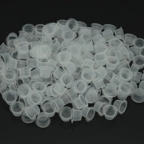 Vasos de pigmento para Microblading, nuevo tatuaje estrella 300 unids/bolsa 0.512 in anillos de tinta de tatuaje medianos desechables para tazas de