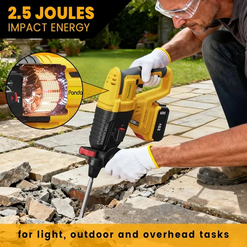 Miniatura 3 de SDS Plus - Taladro de martillo giratorio inalámbrico para batería Dewalt de 20 V máximo, taladro martillo de 20 V sin escobillas