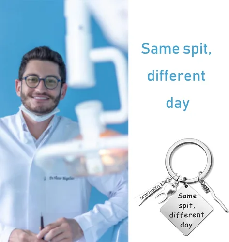 Miniatura 6 de Lywjyb Birdgot Regalo divertido para dentistas con el mismo salivo, regalo de higienista dental para diferentes días (El mismo escupito)
