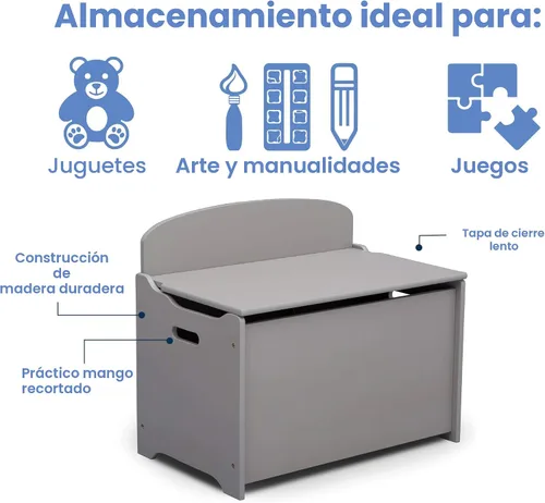 Miniatura 4 de Delta Children MySize Deluxe - Caja de juguetes, color gris