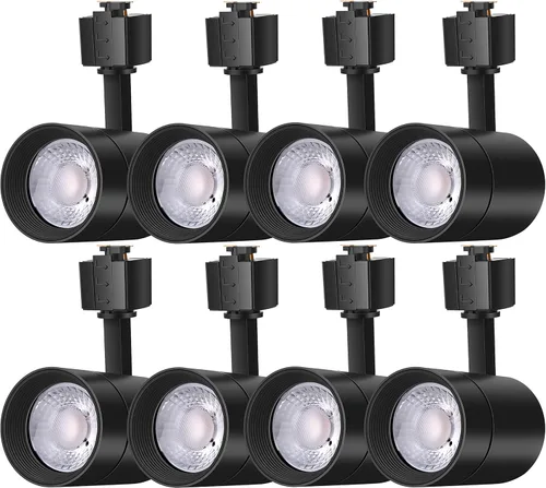 Miniatura 14 de FLSNT Cabezal de iluminación LED tipo J de 12 W, equivalente a 75 W, blanco suave de 3000 K, iluminación de pista regulable CRI90 de 800 lúmenes