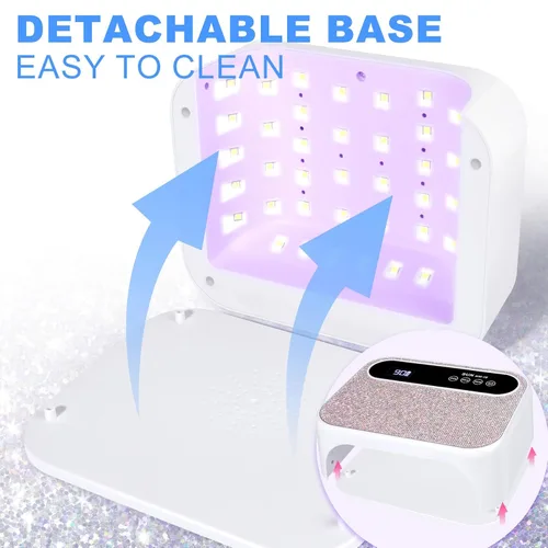 Miniatura 7 de Lámpara LED de uñas, luz de uñas de gel de 126 W, lámpara profesional recargable, 42 cuentas LED UV duraderas, sensor automático, secado rápido