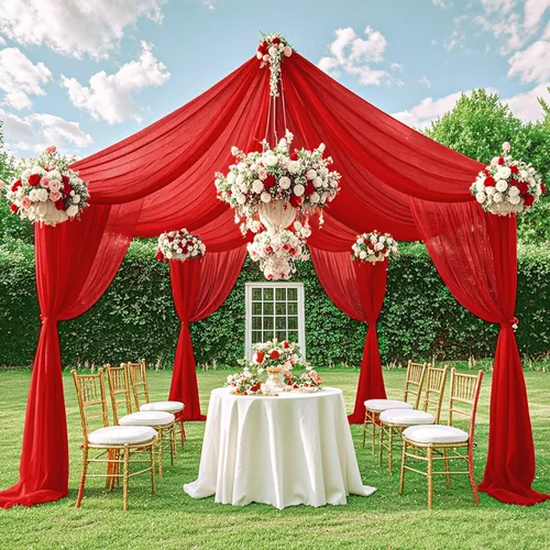 Miniatura 10 de Cortinas de techo verdes para cortinas de boda para techo, tela drapeada, 2 paneles de 5 x 20 pies, cortinas de tela para cortinas de arco de boda
