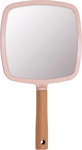 Miniatura 7 de Eaoundm Espejo de mano para maquillaje, pequeño espejo de mano de madera portátil, espejo de tocador de viaje para hombres y mujeres, 5.5 pulgadas