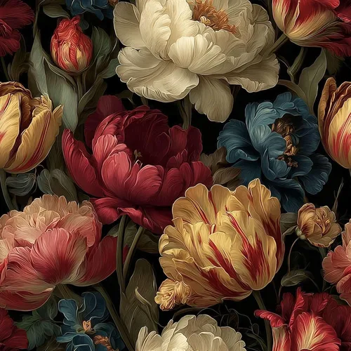 Papel tapiz vintage floral para despegar y pegar, papel tapiz botánico oscuro con flores florecientes grandes para decoración del hogar, 17.7 x 118