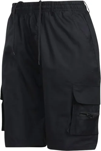 Pantalones cortos de carga para hombre, 34, pantalones cortos deportivos con bolsillo, casuales, holgados, para correr, tácticos, para hombre Negro