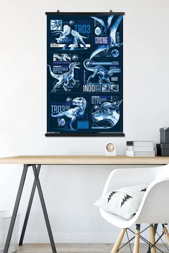 Miniatura 44 de Trends International Jurassic World: Fallen Kingdom - Póster de pared con cuadrícula, 14.725 x 22.375 pulgadas, versión enmarcada de madera
