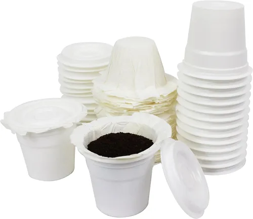 Miniatura 5 de SIMPLECUPS Vasos desechables, 50 tazas, tapas y filtros, compatibles con máquinas Keurig, K-Cup y otras tazas K reutilizables de una sola porción