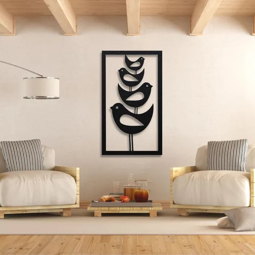 Miniatura 5 de Arte de pared de metal, decoración de pared de pájaros de metal, pájaros apilados modernos de mediados de siglo, arte de pared de pájaros de metal