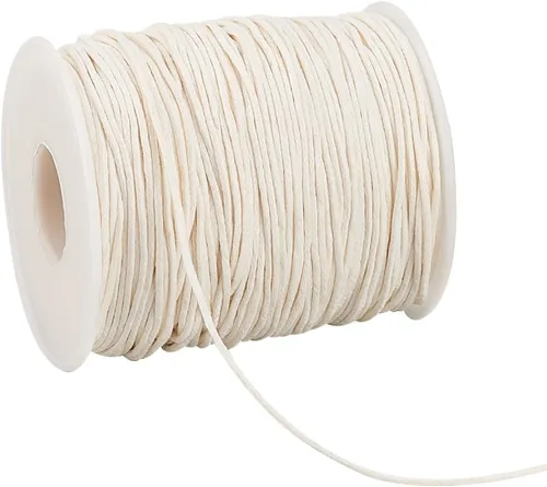Miniatura 12 de PH PandaHall 100 Yardas 1mm Hilo de Cordón de Algodón Encerado Cuerda de Cuentas Cuerda Encerada para Manualidades para Hacer Pulseras Collares