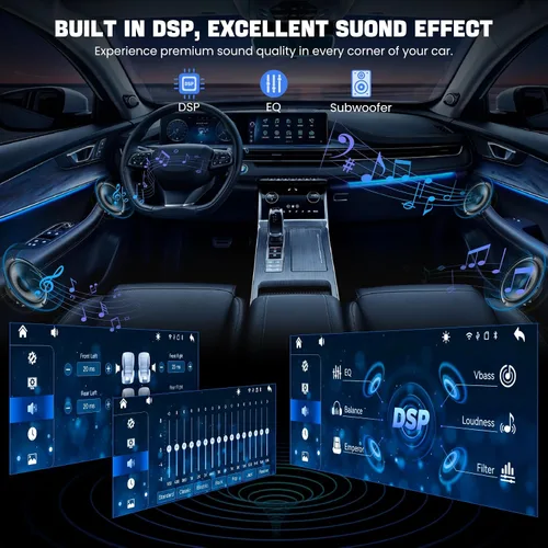 Miniatura 3 de Estéreo de coche doble DIN con reproductor de CD y DVD, compatible con Carplay inalámbrico y Android Auto, radio de coche de 7 pulgadas con salida