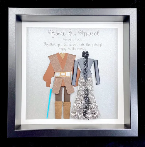 Miniatura 5 de Personalized Star Wars Padme and Anakin Wedding Gift Frame