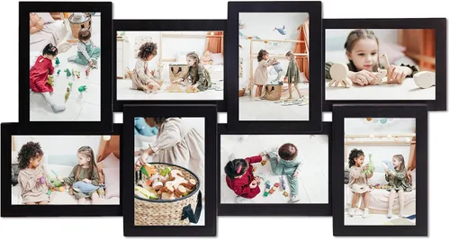 Miniatura 11 de J.M.Deco 12 marcos de fotos de collage de apertura para decoración de pared, juego de marcos de fotos de 4 x 6 pulgadas para decoración