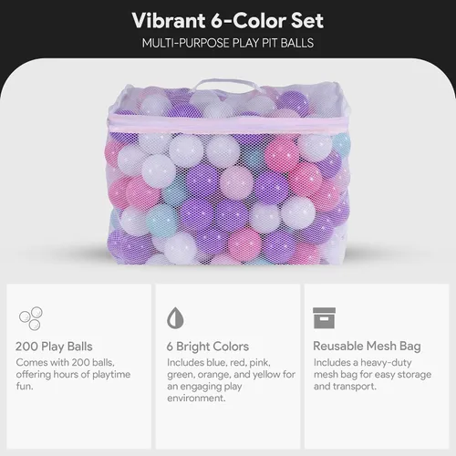 Miniatura 2 de BalanceFrom 2.3-Inch Phthalate Free BPA Free Non-Toxic Crush Proof Play Balls Pit Balls- 6 Bright