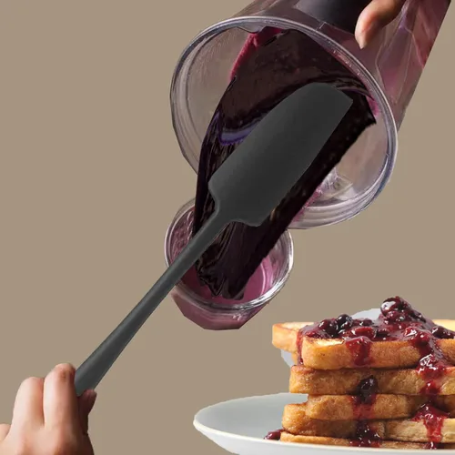Miniatura 6 de Espátula de tarro de silicona, raspador de goma pequeño, espátulas de silicona resistente al calor, sin costuras, utensilios de cocina