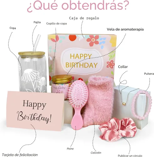 Miniatura 6 de Juego de 10 piezas de regalos de cumpleaños para adolescentes, niñas, adolescentes, juegos de cesta de regalo para su amiga, hija, hermana, sobrina