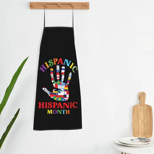 Miniatura 5 de Delantal del Mes Nacional de la Herencia Hispana para mujeres y hombres, para hornear a la parrilla, jardinería, cocina, aseo, barbacoa, cocina
