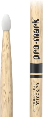 Miniatura 2 de Baquetas ProMark - Ataque clásico 7A, baquetas de roble Shira Kashi, punta ovalada de nylon, un par