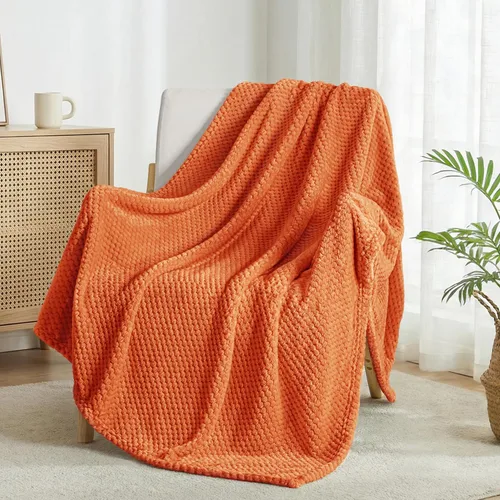 Miniatura 70 de Exclusivo Mezcla - Manta de vellón extragrande para sofá o cama, mantas supersuaves y cálidas con textura de gofre, acogedora, mullida y ligera Azul