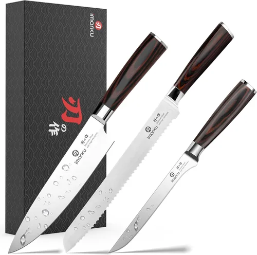 Miniatura 9 de imarku Juego de cuchillos de cocina de 14 piezas, juego de cuchillos japoneses para cocina, juego de cuchillos de acero inoxidable con bloque