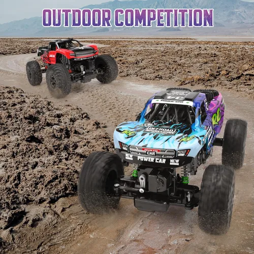 Miniatura 6 de Camión de control remoto, 1:12 4x4 Offroad impermeable, auto grande de control remoto anfibio, vehículo oruga de doble motor, juguetes monstruos