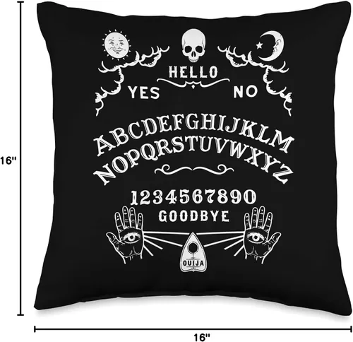 Miniatura 4 de Wiccan Witchcraft Occult Gothic Throw Pillows Witchcraft Ouija - Almohada de mesa oculta, 16.0 x 16.0 in, multicolor