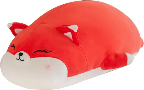 FFxiong Peluche de zorro de 22 pulgadas, almohada grande y suave para el cuerpo, juguete de peluche Kawaii para niñas, regalos para niños, niñas,