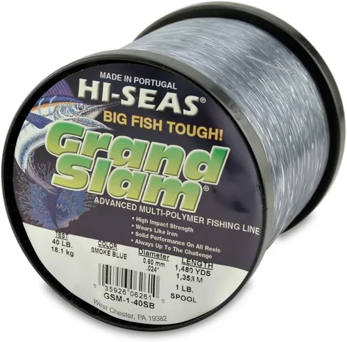 Miniatura 29 de Sedal de Pesca de Monofilamento HI-SEAS Grand Slam - Fuerte y Resistente a la Abrasión en Transparente, Rosa, Verde, Azul Ahumado, Amarillo