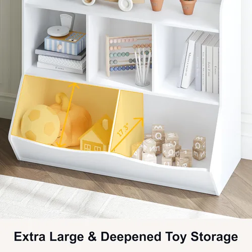 Miniatura 6 de UTEX - Organizador para almacenamiento de juguetes con estantería, varios contenedores para libros, juguetes, organizador de almacenamiento