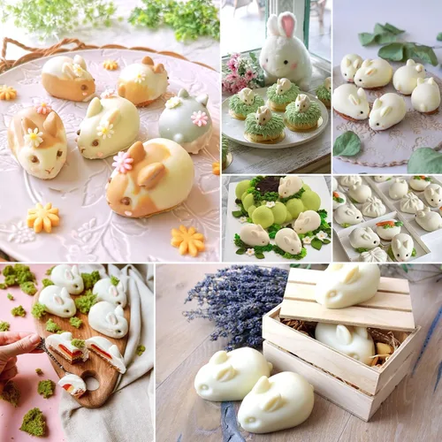 Miniatura 6 de MEMOVAN Molde de silicona 3D de conejo de Pascua con 6 cavidades, molde de silicona para conejo, conejo de Pascua, molde de chocolate para hornear