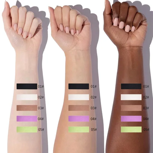 Miniatura 4 de Erinde Sombra de Ojos Negra, Sombra de Ojos Mate en Polvo Compacto, Maquillaje de Párpado de Tono Mate para Mujeres, Alta Pigmentación, Larga 01#