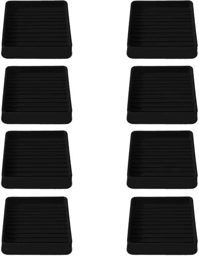 Miniatura 11 de Copas cuadradas de goma para muebles de 3 x 3, almohadillas antideslizantes para muebles, tapones de cama con agarre, protegen cualquier suelo