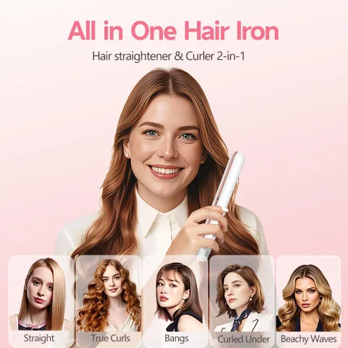 Miniatura 3 de Cordless Hair Straightener, Portable Mini Flat Iron Hair Straightener for Travel, 20s Fast Heating, USB-C Rechargeable, Hair Straightening and