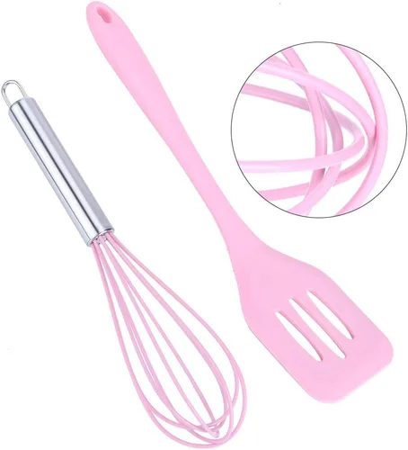 Miniatura 6 de Haofy Utensilios de cocina de silicona, juego de 6 utensilios de cocina antiadherentes resistentes al calor, kit de utensilios de cocina de silicona